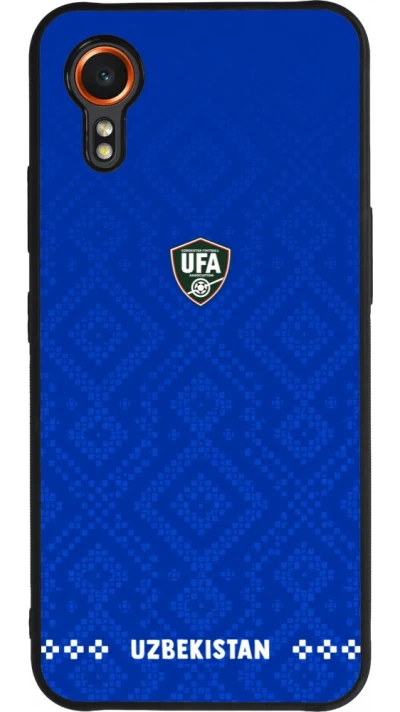 Samsung Galaxy XCover 7 Case Hülle - Silikon schwarz Usbekistan 2026 personalisierbares Fussballtrikot