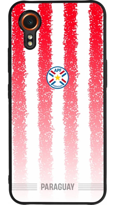 Samsung Galaxy XCover 7 Case Hülle - Silikon schwarz Paraguay 2026 personalisierbares Fussballtrikot