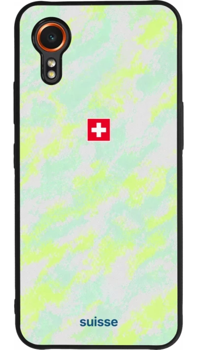 Coque Samsung Galaxy XCover 7 - Silicone rigide noir Maillot de football Suisse Away 2026 personnalisable
