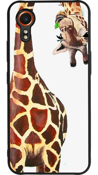 Samsung Galaxy XCover 7 Case Hülle - Silikon schwarz Giraffe Fit