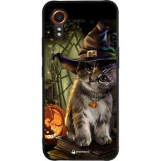Samsung Galaxy XCover 7 Case Hülle - Silikon schwarz Halloween 21 Witch cat