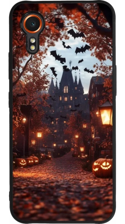 Samsung Galaxy XCover 7 Case Hülle - Silikon schwarz Halloween 2025 Haunted house