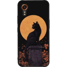 Samsung Galaxy XCover 7 Case Hülle - Silikon schwarz Halloween 2026 Cat Art Nouveau