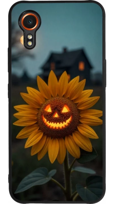 Samsung Galaxy XCover 7 Case Hülle - Silikon schwarz Halloween 2026 Evil Sunflower