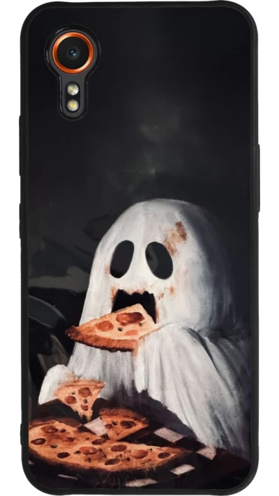 Samsung Galaxy XCover 7 Case Hülle - Silikon schwarz Halloween 2026 Ghost eating pizza