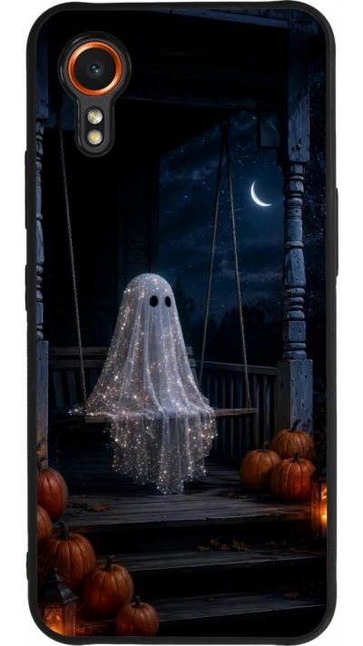 Samsung Galaxy XCover 7 Case Hülle - Silikon schwarz Halloween 2026 Ghost on a swing
