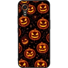 Samsung Galaxy XCover 7 Case Hülle - Silikon schwarz Halloween 2026 Pattern Pumpkins