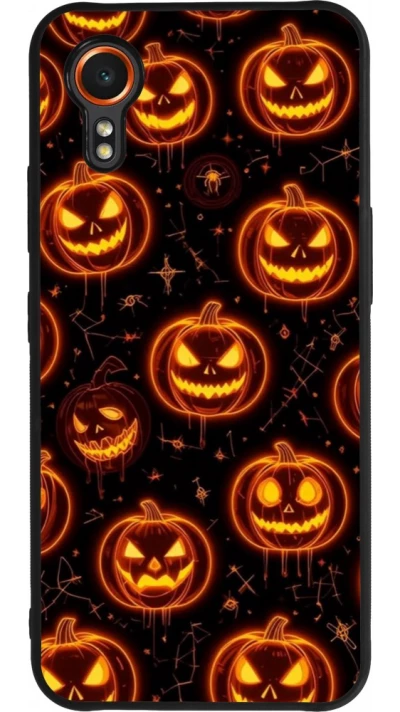 Samsung Galaxy XCover 7 Case Hülle - Silikon schwarz Halloween 2026 Pattern Pumpkins