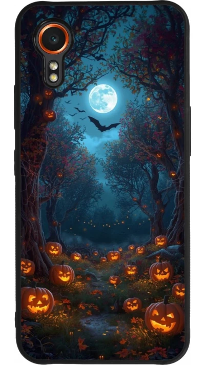 Samsung Galaxy XCover 7 Case Hülle - Silikon schwarz Halloween 2026 Road of Pumpkins