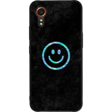 Samsung Galaxy XCover 7 Case Hülle - Silikon schwarz Happy smiley irisirt