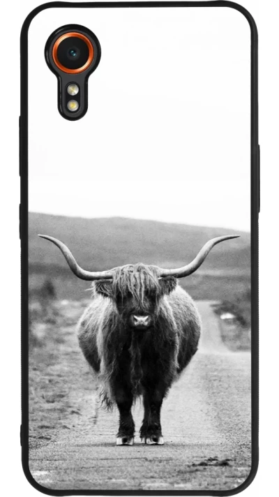 Samsung Galaxy XCover 7 Case Hülle - Silikon schwarz Highland cattle
