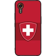 Samsung Galaxy XCover 7 Case Hülle - Silikon schwarz Hockey World Championship Ecusson Suisse