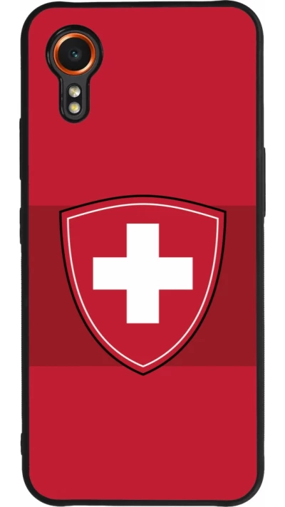 Samsung Galaxy XCover 7 Case Hülle - Silikon schwarz Hockey World Championship Ecusson Suisse