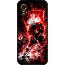 Samsung Galaxy XCover 7 Case Hülle - Silikon schwarz Hockey World Championship Player