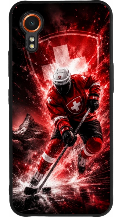 Samsung Galaxy XCover 7 Case Hülle - Silikon schwarz Hockey World Championship Player