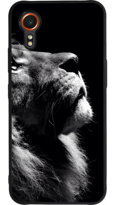 Samsung Galaxy XCover 7 Case Hülle - Silikon schwarz Lion looking up
