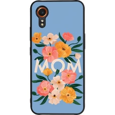 Coque Samsung Galaxy XCover 7 - Silicone rigide noir Mom 2026 Flowers