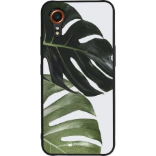 Coque Samsung Galaxy XCover 7 - Silicone rigide noir Monstera Plant