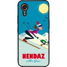 Coque Samsung Galaxy XCover 7 - Silicone rigide noir Nendaz Ski Downhill