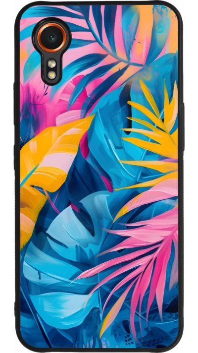 Samsung Galaxy XCover 7 Case Hülle - Silikon schwarz Palms Blue