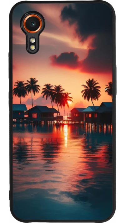 Samsung Galaxy XCover 7 Case Hülle - Silikon schwarz Paradies Malediven