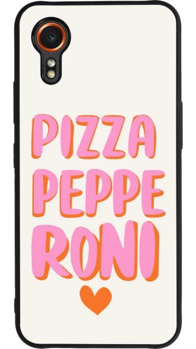 Samsung Galaxy XCover 7 Case Hülle - Silikon schwarz Pizza pepperoni 2026
