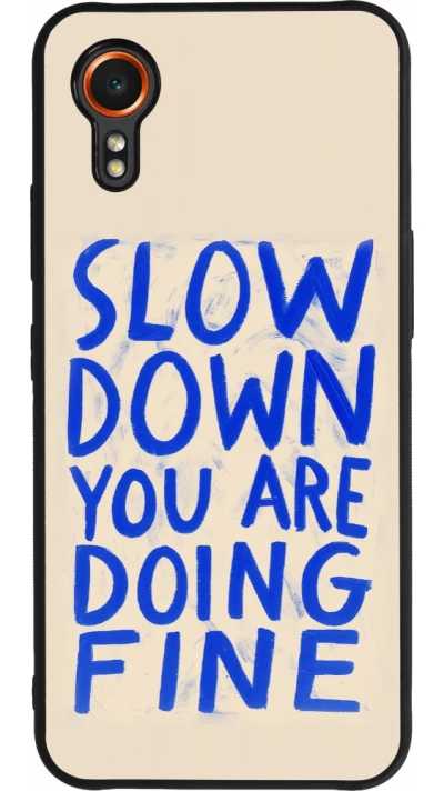 Coque Samsung Galaxy XCover 7 - Silicone rigide noir Slow down 2026