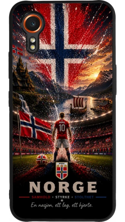Samsung Galaxy XCover 7 Case Hülle - Silikon schwarz Fussball Norwegen splash 2026