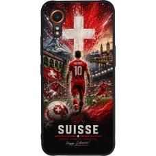 Samsung Galaxy XCover 7 Case Hülle - Silikon schwarz Fussball Suisse splash 2026