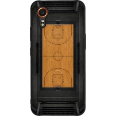 Coque Samsung Galaxy XCover 7 - Silicone rigide noir Sports 2026 Basketball