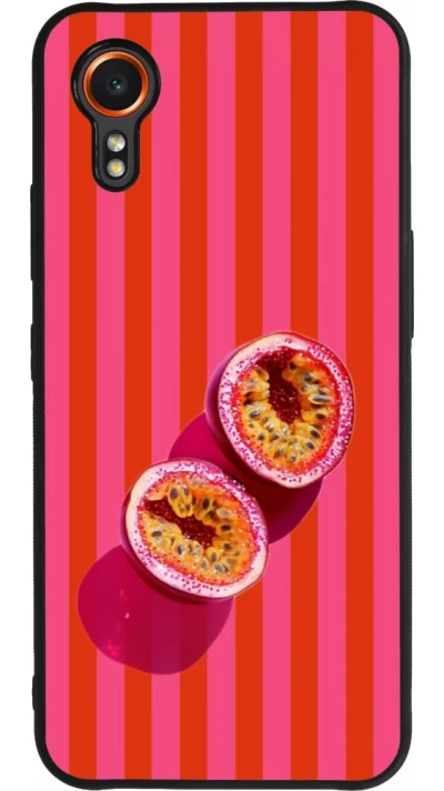Coque Samsung Galaxy XCover 7 - Silicone rigide noir Passion fruit Summer 2026