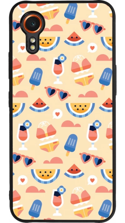 Coque Samsung Galaxy XCover 7 - Silicone rigide noir Pattern Summer 2026