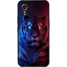Coque Samsung Galaxy XCover 7 - Silicone rigide noir Tiger Blue Red