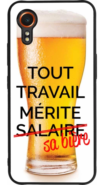 Samsung Galaxy XCover 7 Case Hülle - Silikon schwarz Tout travail mérite sa bière