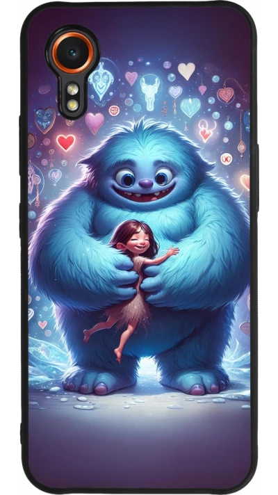 Samsung Galaxy XCover 7 Case Hülle - Silikon schwarz Valentin 2024 Flauschige Liebe