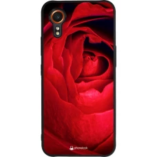 Coque Samsung Galaxy XCover 7 - Silicone rigide noir Valentine 2022 Rose
