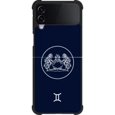 Coque Samsung Galaxy Z Flip3 5G - Silicone rigide noir Astrologie Gémeaux