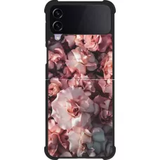 Samsung Galaxy Z Flip3 5G Case Hülle - Silikon schwarz Beautiful Roses