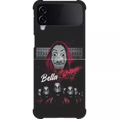 Coque Samsung Galaxy Z Flip3 5G - Silicone rigide noir Bella Ciao