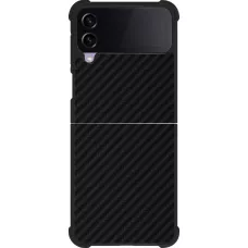 Samsung Galaxy Z Flip3 5G Case Hülle - Silikon schwarz Carbon Basic
