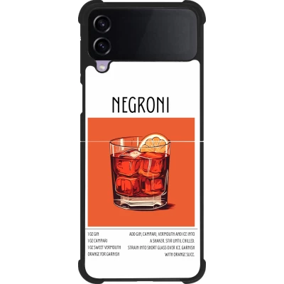 Samsung Galaxy Z Flip3 5G Case Hülle - Silikon schwarz Cocktail Rezept Negroni