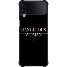 Coque Samsung Galaxy Z Flip3 5G - Silicone rigide noir Dangerous woman