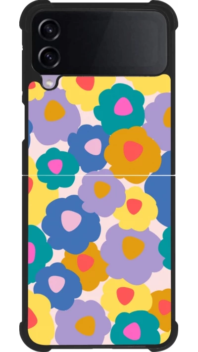 Coque Samsung Galaxy Z Flip3 5G - Silicone rigide noir Easter 2024 flower power