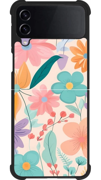 Coque Samsung Galaxy Z Flip3 5G - Silicone rigide noir Easter 2024 spring flowers
