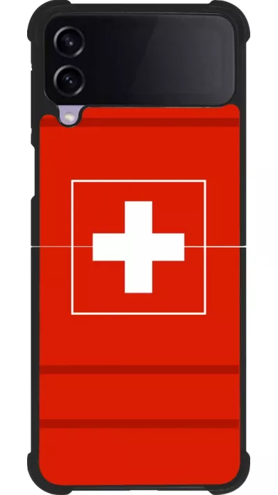 Coque Samsung Galaxy Z Flip3 5G - Silicone rigide noir Euro 2020 Switzerland