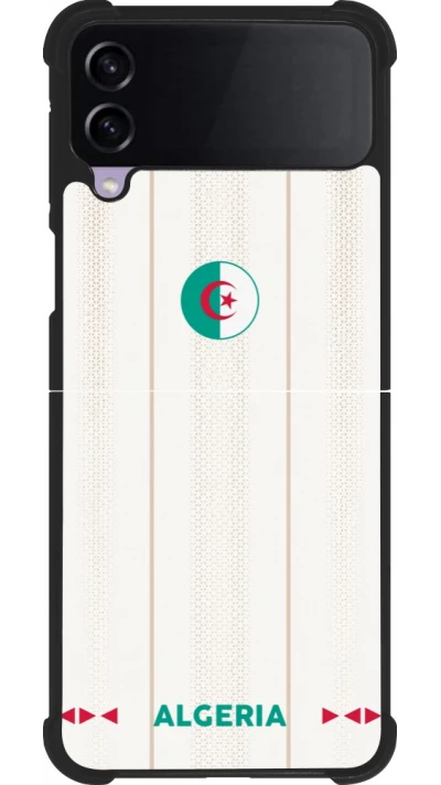Coque Samsung Galaxy Z Flip3 5G - Silicone rigide noir Maillot de football Algérie 2026 personnalisable