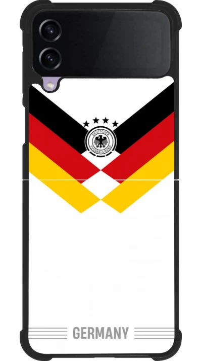 Coque Samsung Galaxy Z Flip3 5G - Silicone rigide noir Maillot de football Allemagne 2026 personnalisable