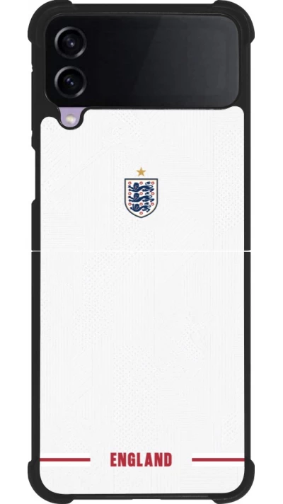 Coque Samsung Galaxy Z Flip3 5G - Silicone rigide noir Maillot de football Angleterre 2026 personnalisable