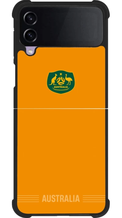 Coque Samsung Galaxy Z Flip3 5G - Silicone rigide noir Maillot de football Australie 2026 personnalisable