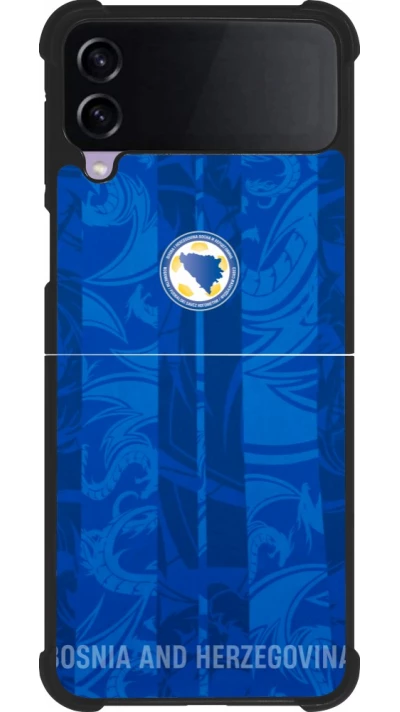 Coque Samsung Galaxy Z Flip3 5G - Silicone rigide noir Maillot de football Bosnie-Herzégovine 2026 personnalisable